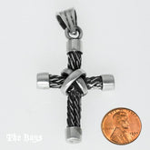 Cross Oxidized Pendant Mexican Sterling Silver